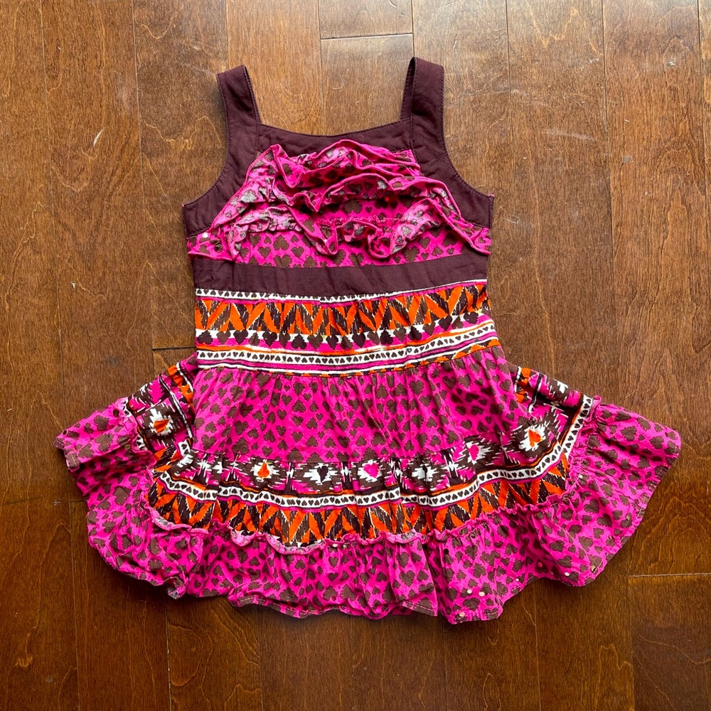 24mos Youngland strap dress country/hearts/sequin